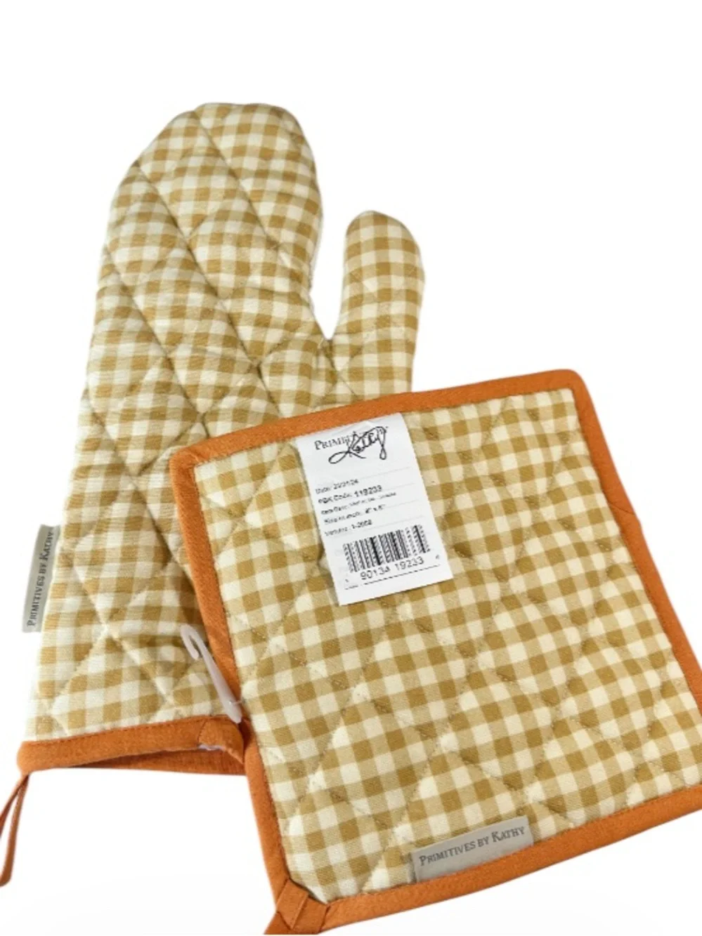 NEW Primitive Kathy HOLY SHIITAKE Mushroom Themed Oven Mitt & Pot Holder Set/2